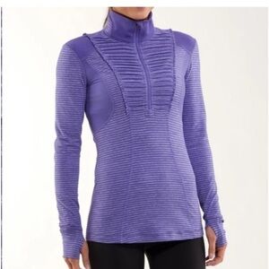 Lululemon Run Your Heart Out Women's Purple Long Sleeve Pullover 6